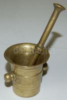 Réz mini mozsár törővel 10 cm