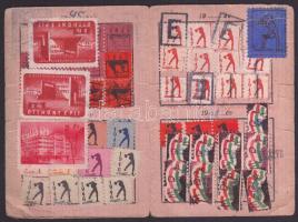 1945 Szociáldemokrata Párt tagsági igazolvány tagsági bélyegekkel