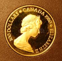 Kanada 1980. 100$ Au "Elizabeth II - Arctic territories." 16,965g T:PP