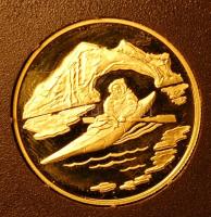 Kanada 1980. 100$ Au "Elizabeth II - Arctic territories." 16,965g T:PP