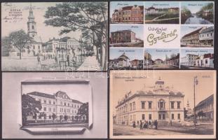 36 db régi Gyula városképes lap, köztük igazi ritkaságok és litho is, fotóalbumba rendezve / 36 rare...