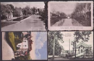 36 db régi Gyula városképes lap, köztük igazi ritkaságok és litho is, fotóalbumba rendezve / 36 rare...