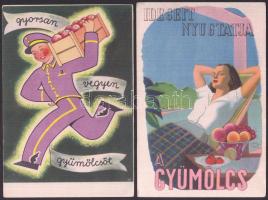 Reklám - 6 db régi motívumlap