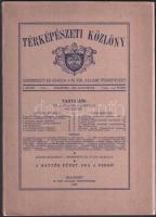 1930 Térképészeti közlöny a Magyar Királyi Állami térképészet kiadásában, 4P.