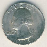 USA 1983P 1/4$ "Washington" hibás veret! T:2-