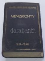 1943 Magyar Ügető Méneskönyv 1919-1940, a Budapesti Ügetőversen Egyesület kiadása (991 oldal) aranyozott dombornyomott vászonkötésben, viseltes állapotban
