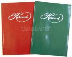 2 db Herendi porcelán termékismertető (figurák és készletek)