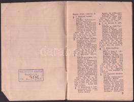 1941 Handicap - Lóverseny katalógus, benne a folyóévi összes eredmény, 10f