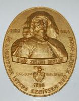 1939 Weiss Manfréd Acél- és Fémművek - Zrínyi Miklós falra akasztható réz plakett 16x20 cm