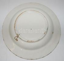 XIX. század vége Apátfalva Nagy Zs. kézzel festett kerámia falitányér Etelka felirattal d:23 cm