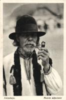 Carpatho-Ukrainian Ruthenian man with pipe