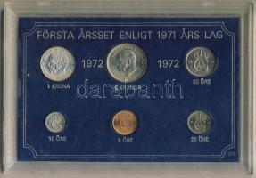 Svédország 1972. 5ö, 10ö, 25ö, 50ö, 1K, 5K szettben, eredeti csomagolásban T:1