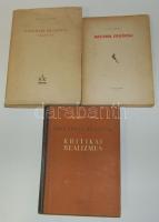 3 db Lukács György mű: A polgári filozófia válsága, Nagy orosz realisták - Kritikai realizmus, Írástudók felelőssége