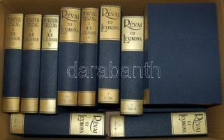 Révai Új lexikona I-V. kötetek (V.: 3x) összesen 8 db, Bp., 2000, Babits kiadó, egészvászon borítóban, jó állapotban