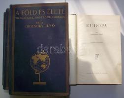 Cholnoky Jenő: A Föld és élete I-V. kötet.
Minden kötet gazdag képanyaggal és egy-egy kihajtható sz...