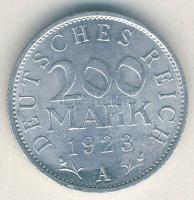 Német Birodalom/Weimari Köztársaság 1923A 200M Alu (2x) T:1