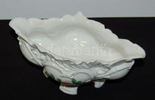 Kézzel festett sorszámozott Strasbourg porcelán szószos tál / Handpainted chinaware souce bowl 18x9x...