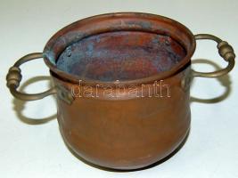 Kis réz kaspó 10 cm magas