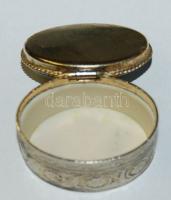 Kis fém gyógyszeres-szelence tigrisszemmel / Small medicine-box 4x2,5 cm