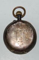 cca 1900 Remontoir ezüst zsebóra mutatók és üveg nélkül de működő óraszerkezettel / Remontoir silver...