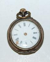 cca 1900 Ezüst apáca zsebóra mutatók és üveg nélkül / Womens silver watch without handle and glass d: 3 cm