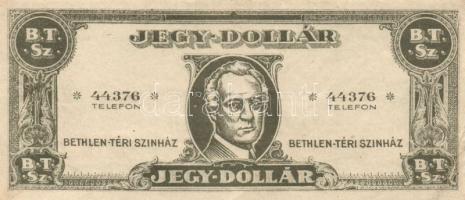 DN "Bethlen-Téri Színház" jegy-dollár T:III