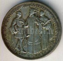 1935. 2P Ag "Pázmány" T:2- patina