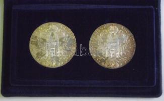 Ausztria 1780SF Thaler Ag "Maria Theresia" utánveret (2x) T:1 Díszdobozban