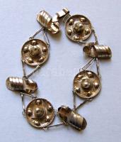 Sombrero és szandál motívumú mexikói ezüst (Ag) karkötő 6,08g