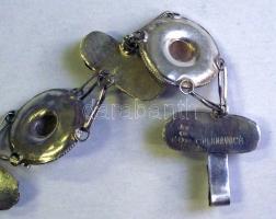 Sombrero és szandál motívumú mexikói ezüst (Ag) karkötő 6,08g