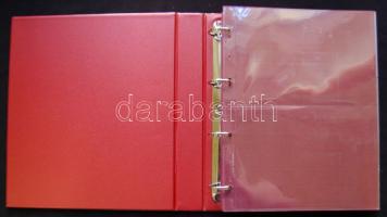 Gyűrűs bankjegytartó album 31db hármas osztású víztiszta betét-és elválasztólappal és kartontokkal, újszerű állapotban!