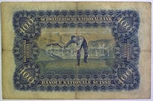 Svájc 1924.4.1. 100Fr T:III- (két kis lyuk)