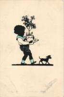 Silhouette greeting card (fa)