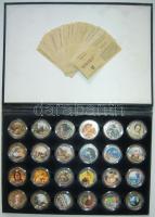 Libéria 2001. 10$ "Szabadság pillanatai" sor, 24db klf multicolor érem, klf motívumokkal, benne hungarika is! T:PP Eredeti gyűjtőalbumban! Mindegyikhez magyar nyelvű tanúsítvány!