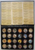 Libéria 2001. 10$ "Szabadság pillanatai" sor, 24db klf multicolor érem, klf motívumokkal, ...