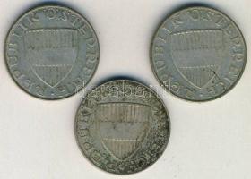 Ausztria 1957-59. 10Sch Ag (3x) T:2,3