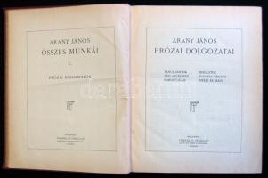 Arany János összes munkái V. kötet - prózai dolgozatok Bp., Franklin, jó állapotú aranyozott egészvá...