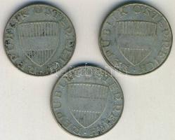 Ausztria 1957-59. 10Sch Ag (3x) T:2,3