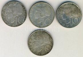 Ausztria 1958-73. 10Sch Ag (4x) T:2,3