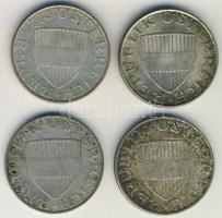 Ausztria 1958-73. 10Sch Ag (4x) T:2,3