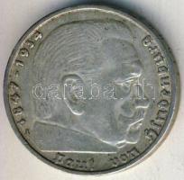 Német 3. Birodalom 1938A 5M Ag "Hindenburg" h.k.-tel T:3+ ph.