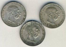 Ausztria 1915-16. 1K Ag (3x) T:2