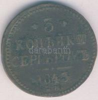 Cári Oroszország 1843. 3k I.Miklós T:3 ph