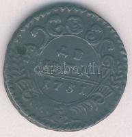 Cári Oroszország 1751. 1Denga T:3 ü.