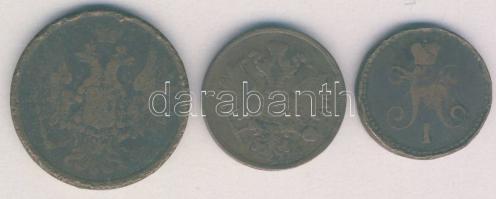 Cári Oroszország 1844. 1k + 1860. 2k + 1859. 5k T:3,3- ph