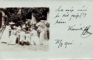 1900 11 db Fehértemplom amatőr családi fotókból készült lap