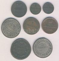 Cári Oroszország 1822. 2k + 1853. 1k + 1863. 1k + 1876. 3k (2x) + 1877. 2k + 1899. 1/2k (2x) T:3 ph. fny.