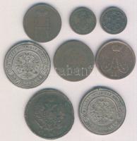 Cári Oroszország 1822. 2k + 1853. 1k + 1863. 1k + 1876. 3k (2x) + 1877. 2k + 1899. 1/2k (2x) T:3 ph....