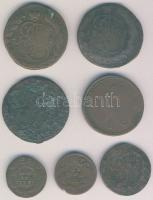 Cári Oroszország 1700-as évek 7db különböző kopejka és denga T:3,4