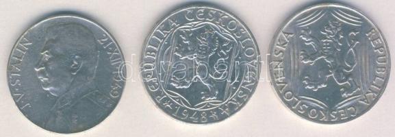 Csehszlovákia 1948. 100K Ag "Károly Egyetem 600. évfordulója" + 100K Ag "Függetlenség...